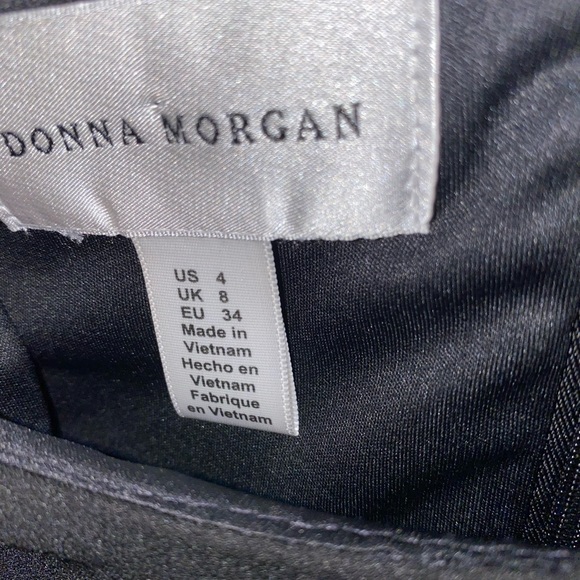 NWT Donna Morgan LITTLE BLACK DRESS Short Sleeve, crew neck, Fit & Flare - Picture 9 of 9